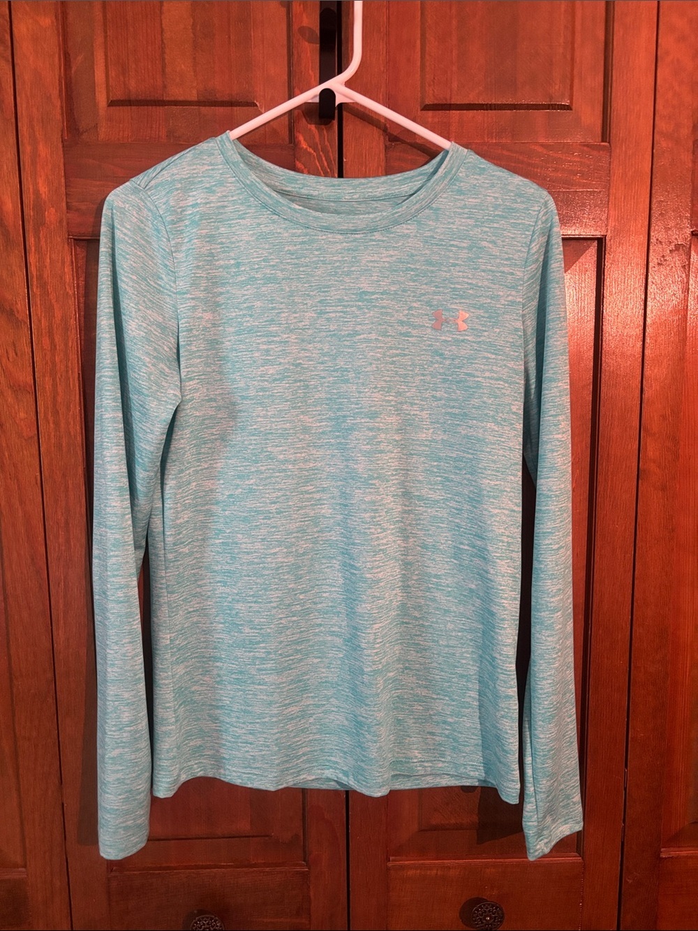Under Armour Heathered Aqua Performance Long Sleeve Top